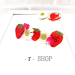 いちご🍓ノースポール押し花バレッタ