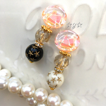 ☆Vintage☆ピーチピンクな星×星ピアス/イヤリング