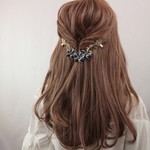 【💙ネイビーフラワー💙】バックカチューシャ