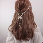 🎀リボンパール🎀バックカチューシャ