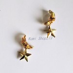 黄金の月と星のピアス/イヤリング