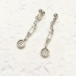 手芸小物♡安全ピンとボタン【イヤリングorピアス】