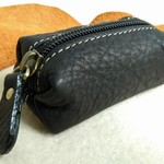 本革300円販売、赤いコインケース シンプル ミシン縫い  革職人の手作り財布屋  レザーウォレットポーチバッグ 本革財布小物小銭入れ