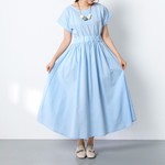 （再販×4）コットンリネン　ギャザー　ロングワンピース ♪オーダーサイズ可