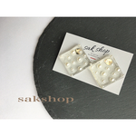 大人気❤️再再再再再再再再再販❤️✨クリアパール×ビッグスクエア　ピアスorイヤリング