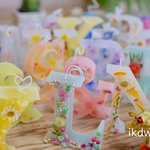花と香りのアルファベットキャンドル [5個セット]
