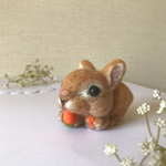 うさぎ・ウサギ・羊毛フェルト・にんじん