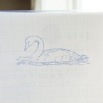 『オオハクチョウ』　消しゴムはんこ
