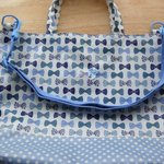 [ si様オーダー品 ] ★ラミネートバッグ＊フォトプロップス蝶ネクタイ☆ブルー★