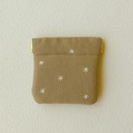 sale! 星空バネポーチ（ミニ・小麦色）