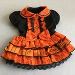 おばけのハッピーハロウィン＊フリフリスカートワンピ＊オレンジ系
