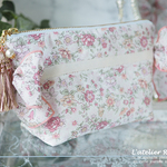 ■LIBERTYリボンポーチ★バタフライガーデン（ピンク）