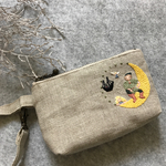 14×9刺繍リネンポーチ ピーターパン