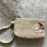 14×9刺繍リネンポーチ アリス