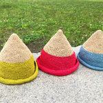 かき氷っぽいとんがり麦わら帽子sサイズ
