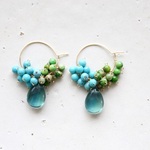 14KGF　turquoise flowlignt impression piece[kgf0509] 