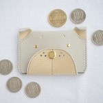本革　犬型コインケース koro ｜ライトグレー｜