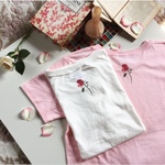 Botanical VintageRose　Tシャツ【Baby　Pink 】