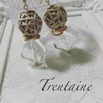 ラタンボール×クリアピアス