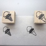 消しゴムはんこ「アイスクリーム」