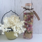 ♡ ハーバリウム　アンティーク風ボトル　ハート瓶 パステルピンク♡