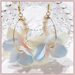 カラフル♡フラワーフープ♡ピアス♡ノンホールピアス