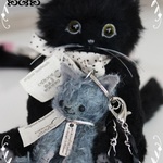 yuupoporuu様専用オーダー黒猫＆猫ちゃんバッグチャーム№775