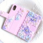 yuko6968様オーダー品♡手帳型ケース紫陽花の詩