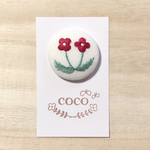 ポピーのゆるかわ刺繍ブローチ