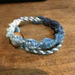 ヘンプブレスレット*BLUE BLUE*  【送料込】
