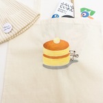 ☆お値下げ☆手描きエコバッグ ホットケーキと犬くん(A4・薄手生地）