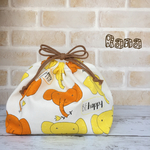 ♡お弁当袋・巾着♡ぞう×イエロー×オレンジ♡