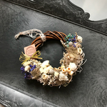 ＊ 感謝 sale  ＊ドライフラワー ミニ リース ＊antique white✳︎