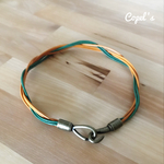 earth colorのシンプル ドッグチョーカーネックレス