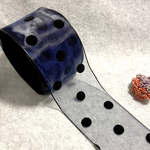 【オーガンジー】【6色】【80mm】【NAVY】オーガンジーリボン A435