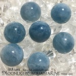 ■２石セット■【月灯りの模様✧】ムーンライトアクアマリン・AAAランク✧ ■サイズ＆クオリティUP！■【全石シラーとキラキラ結晶入り!!】約10〜10.5ｍｍ珠【ブラジル産】