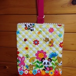 レトロポップな動物柄   上履き入れ