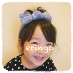 0歳〜＊デニム×ドット チュール＊ベビー キッズ リボン ヘアバンド＊ベビーヘアバンド