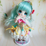 【セール】オビツ11 サイズ  リボンたくさんドレスセット