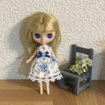 プチブライス ワンピース ローズ ブルー