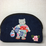 夏祭り 猫のポーチ