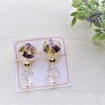 【SALE】ボタニカルレジンアラベスクイヤリング（ブルーマロウ）＊154