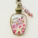 香水瓶ｽﾄﾗｯﾌﾟ ﾈｺ （ﾋﾟﾝｸ）