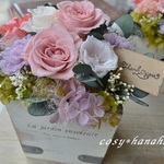 花＊花ウッドbox arrange＊カーネーション