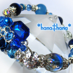 ★送料無料★‡**煌くブルー**‡Cジルコニア‡天然石ブレスレット1060