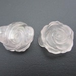 ◆EC◆ローズクォーツ薔薇型の指輪パーツ