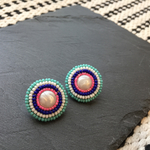 ビーズ刺繍 サークルピアス