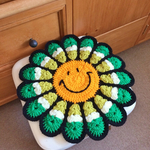 スマイリーフラワーの円座　   green