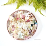 ★福袋★【Ｄ】紫陽花の花びら30枚+10枚、フラワーヘッド　茎あり、茎なし、ミックス。造花・花材