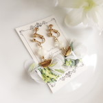 green flower タッセル イヤリング/ピアス